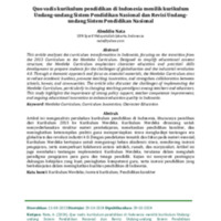 Quo vadis kurikulum pendidikan di Indonesia menilik kurikulum Undang-undang Sistem Pendidikan Nasional dan Revisi Undang-undang Sistem Pendidikan Nasional.pdf