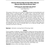 Strategi motivasi belajar dan minat belajar dengan hasil belajar Bahasa Arab.pdf