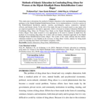 Methods of Islamic Education in Combating Drug Abuse for Women at the Hijrah Khadijah House Rehabilitation Center Bogor.pdf