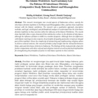 The Islamic Worldview And Customary Law On Patterns Of Inheritance Division Comparative Study Between Betawi and Minangkabau Communities.pdf