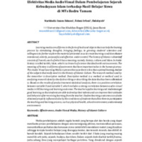 Efektivitas Media Audio Visual Dalam Pembelajaran Sejarah Kebudayaan Islam terhadap Hasil Belajar Siswa di MTs Badru Tamam.pdf