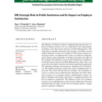 HR Strategic Role in Public Institution and it's Impact on Employee Satisfaction.pdf