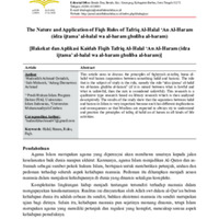Hakekat Dan Aplikasi Kaidah Fiqih Tafriq Al-Halal ‘An Al-Haram (Idza Ijtama’Al-Halal Wa Al-Haram Ghuliba Al-Haram).pdf