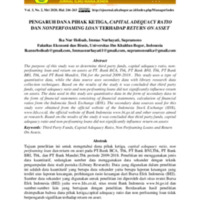 PENGARUH DANA PIHAK KETIGA, CAPITAL ADEQUACY RATIO DAN NONPERFOAMING LOAN TERHADAP RETURN ON ASSET.pdf