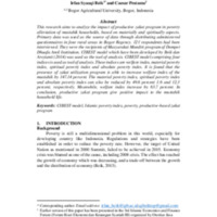 Zakat impact on poverty and welfare of mustahik,A CIBEST model approach.pdf