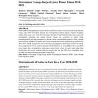 Determinasi Tenaga Kerja di Jawa Timur Tahun 2018-2022 Bahasa Indonesia.pdf
