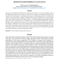 Analisis Kemampuan Praktik Penelitian Tindakan Kelas Mahasiswa Program Studi Pendidikan Agama Islam.pdf