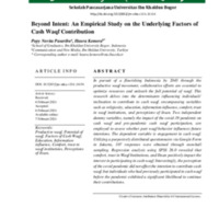 Beyond Intent An Empirical Study on the Underlying Factors of Cash Waqf Contribution.pdf