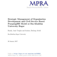 Strategic Management of Organization Development and Civil Service Based PumpingHR Model at Ibn Khaldun University Bogor.pdf